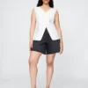 8" Bermudashorts i lös passform med medelhög midja i 90-talsstil