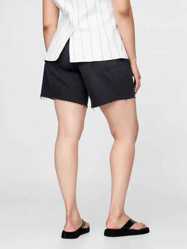 8" Bermudashorts i lös passform med medelhög midja i 90-talsstil