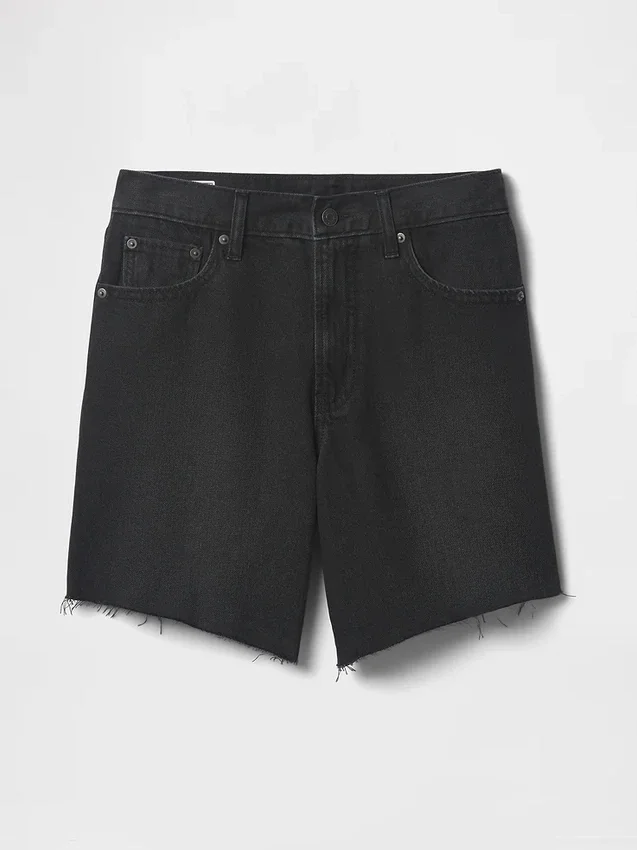 8" Bermudashorts i lös passform med medelhög midja i 90-talsstil