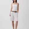 9" lågmidjade shorts i linneblandning