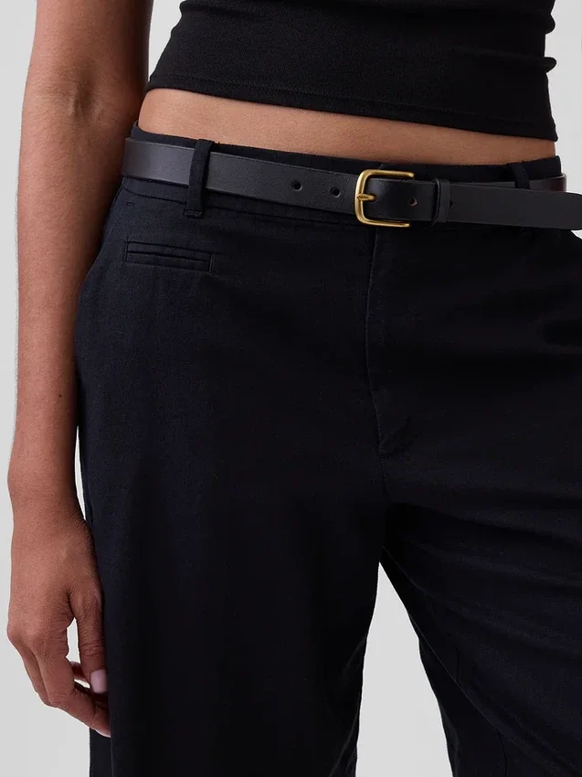 9" lågmidjade shorts i linneblandning