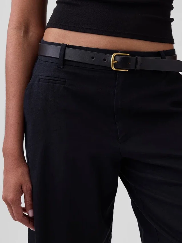 9" lågmidjade shorts i linneblandning