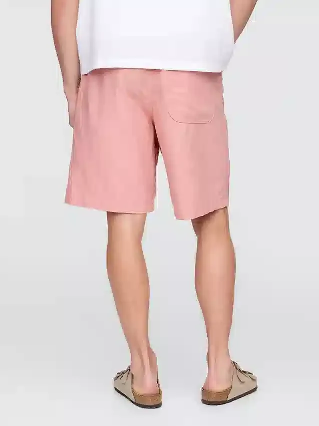 9" linne-bomullsshorts