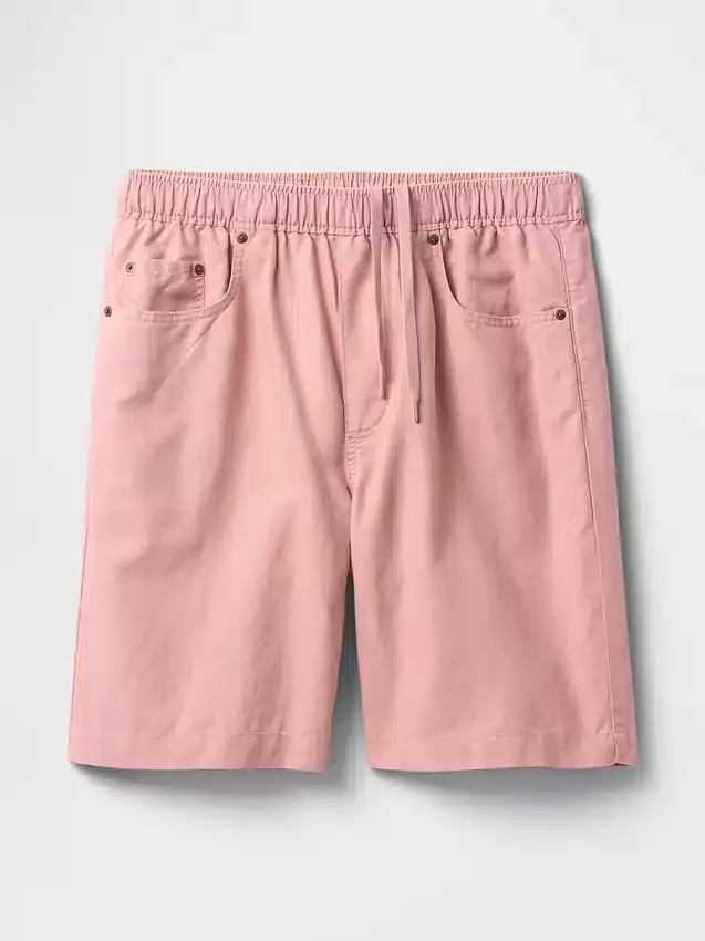 9" linne-bomullsshorts