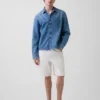 9" lösa denimshorts i snickarstil