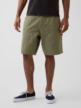 9″ lösa denimshorts i snickarstil