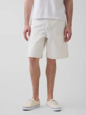 9″ lösa denimshorts i snickarstil