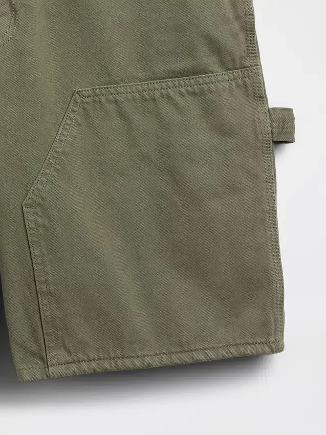 9" lösa denimshorts i snickarstil