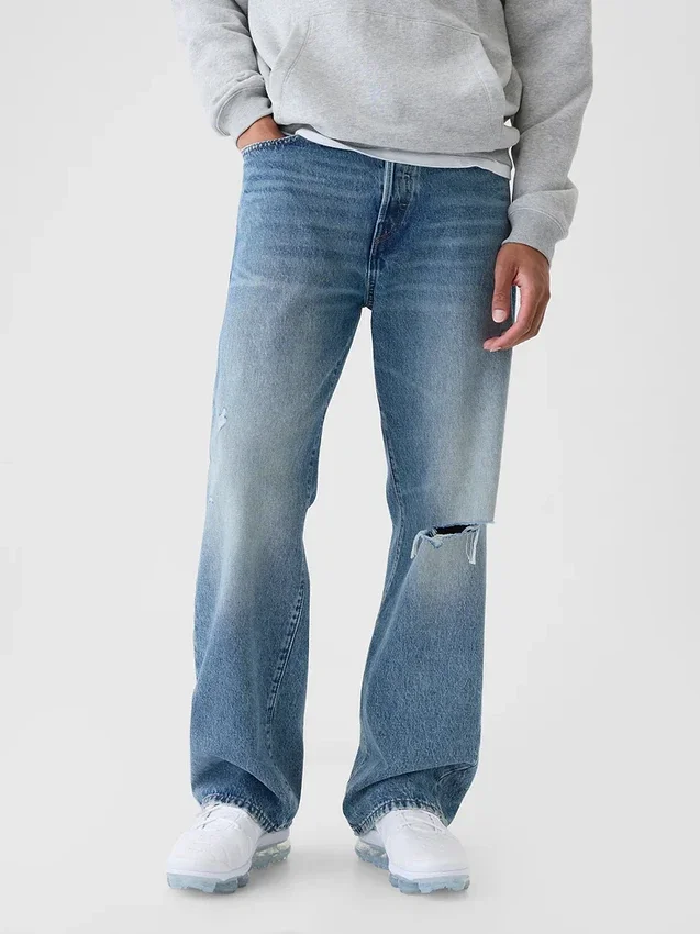 90-talsinspirerade lösa Jeans