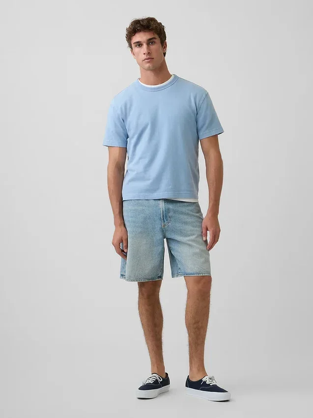 90-talsinspirerade lösa jeansshorts