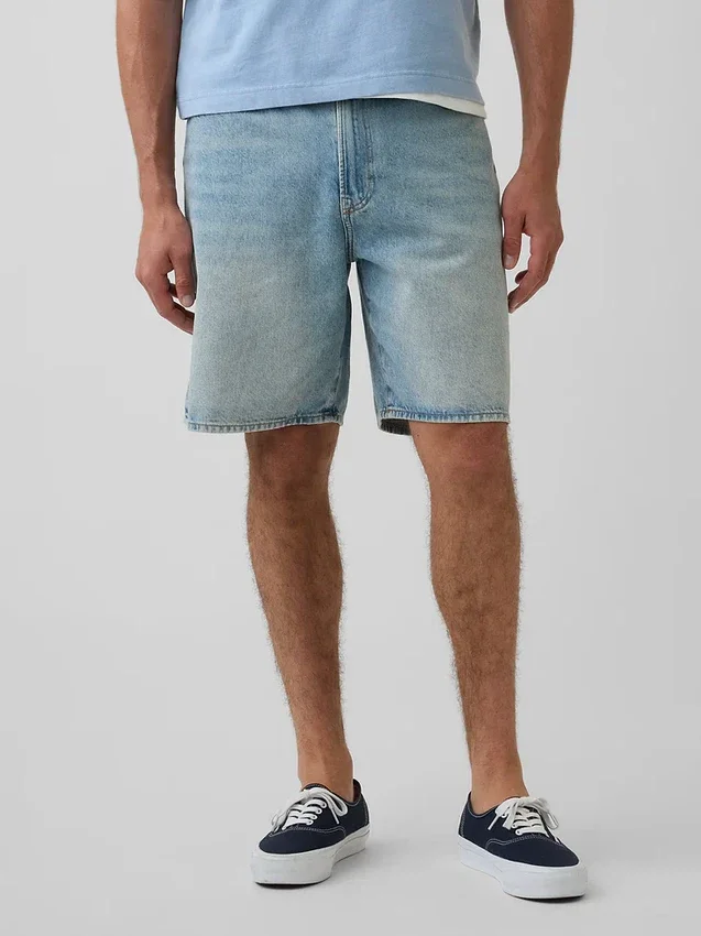 90-talsinspirerade lösa jeansshorts