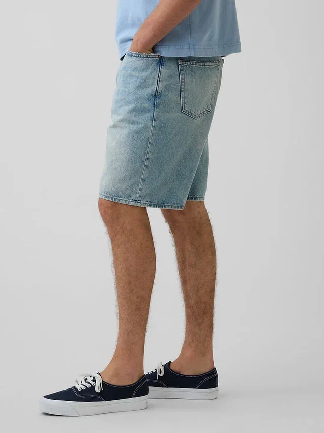 90-talsinspirerade lösa jeansshorts