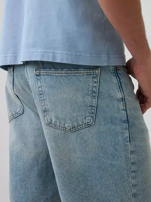 90-talsinspirerade lösa jeansshorts