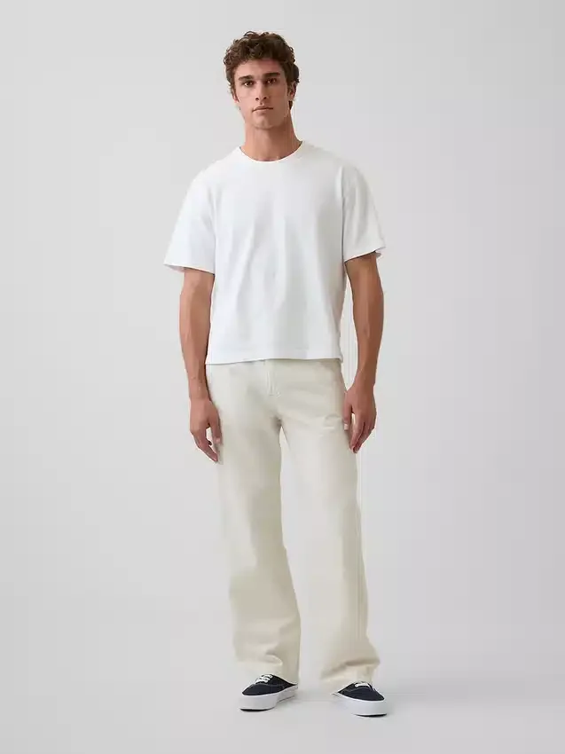 90-talsinspirerade, lösa snickarjeans