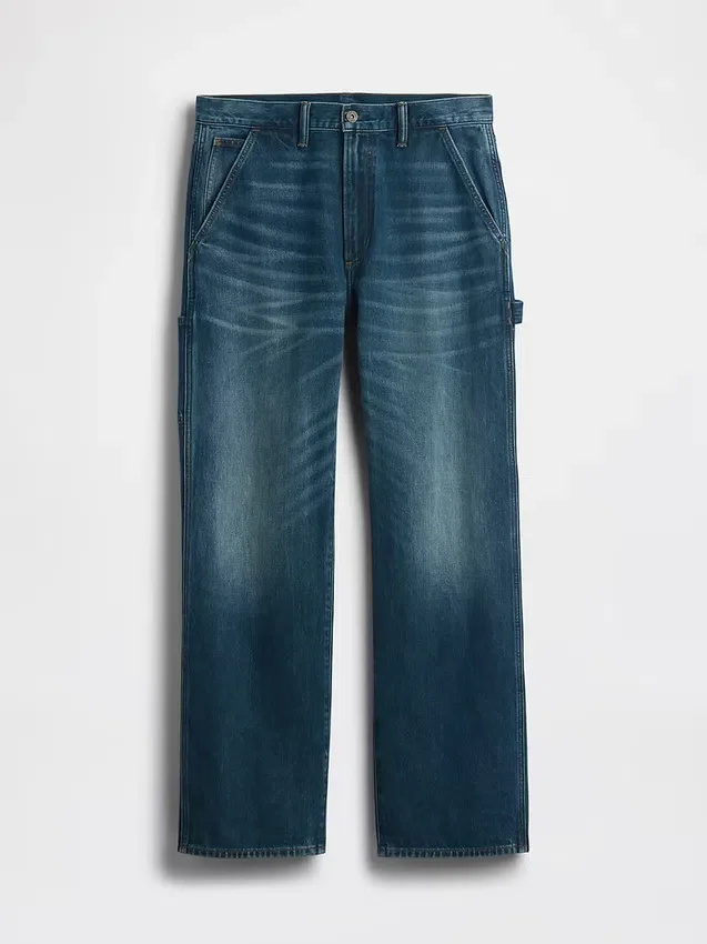 90-talsinspirerade, lösa snickarjeans