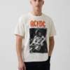 Ac/Dc T-shirt med tryck i avslappnad passform