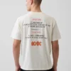 Ac/Dc T-shirt med tryck i avslappnad passform