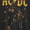 Ac/Dc T-shirt med tryck i avslappnad passform