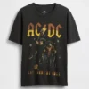 Ac/Dc T-shirt med tryck i avslappnad passform