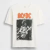 Ac/Dc T-shirt med tryck i avslappnad passform
