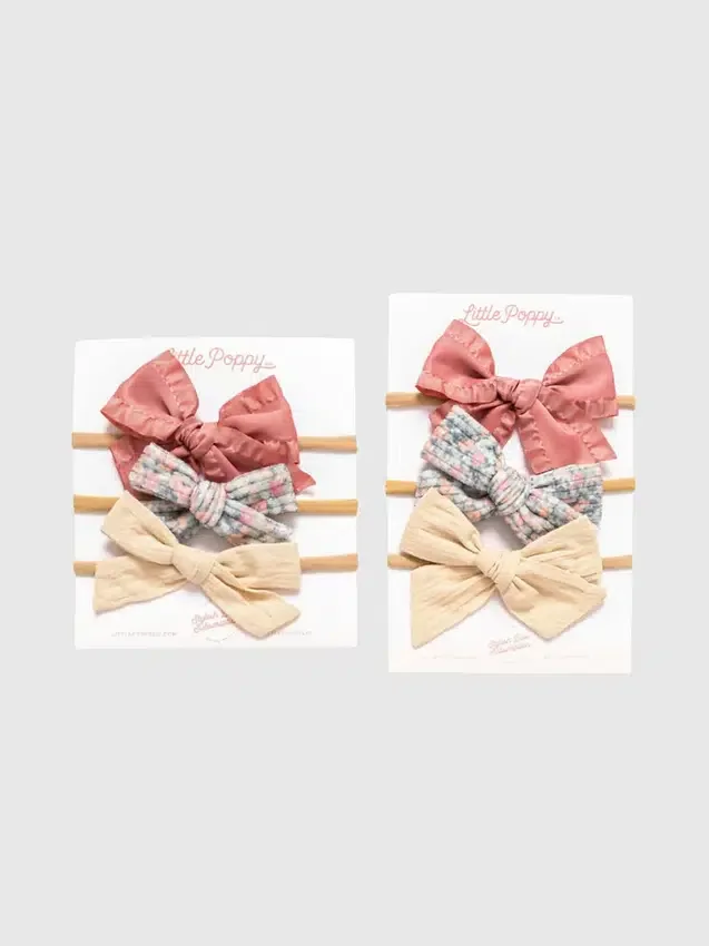 Adaline-setet med hårband och rosett