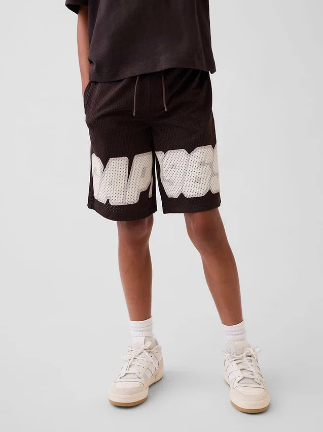 Aktiva shorts i mesh för barn, 8"