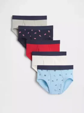 Americana-kalsonger i ekologisk stretchbomull för barn (5-pack)