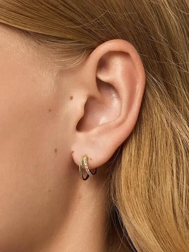Ana Luisa Toda Mini Double Hoop-örhängen