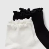 Ankelstrumpor med volangkant (2-pack)