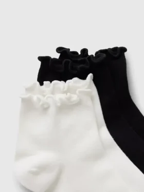 Ankelstrumpor med volangkant (2-pack)