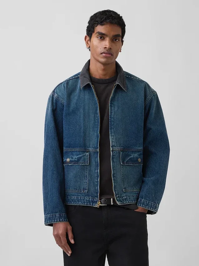 Arbetsjacka i denim