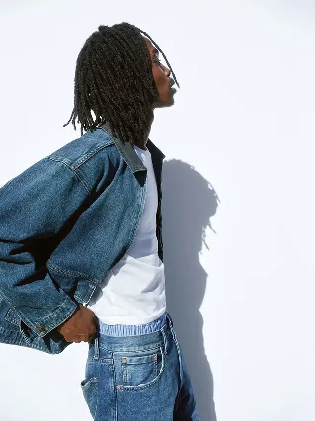 Arbetsjacka i denim