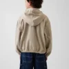 Avslappnad denimjacka med huva för barn