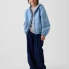 Avslappnad denimjacka med huva för barn