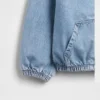 Avslappnad denimjacka med huva för barn