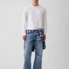 Avslappnad Henley-T-shirt
