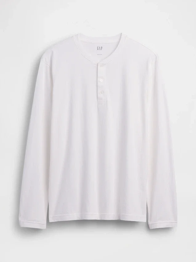 Avslappnad Henley-T-shirt