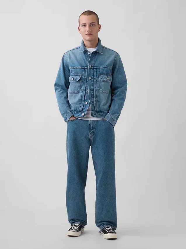 Avslappnad ikonisk jeansjacka