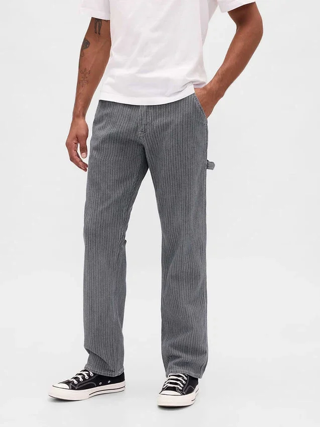 Avslappnade raka Carpenter-Jeans