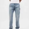 Avslappnade raka Carpenter-Jeans