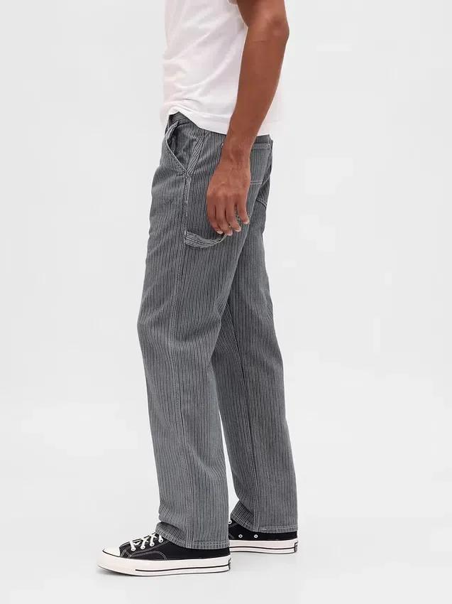 Avslappnade raka Carpenter-Jeans