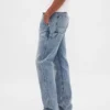 Avslappnade raka Carpenter-Jeans