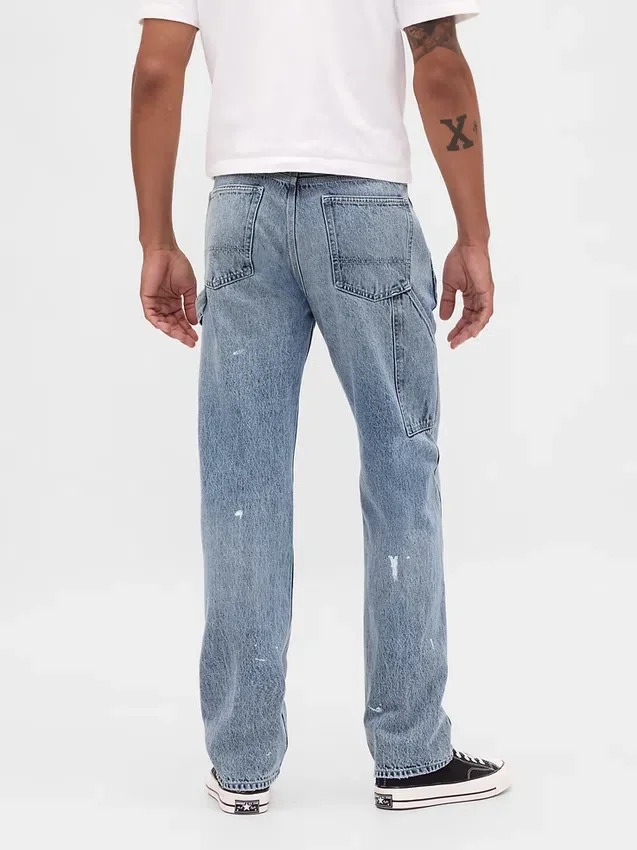 Avslappnade raka Carpenter-Jeans