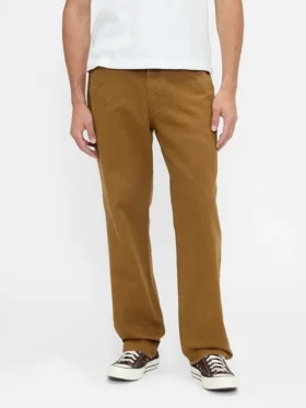 Avslappnade raka khakibyxor i utility-stil