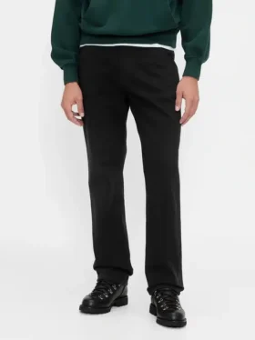 Avslappnade raka khakibyxor i utility-stil