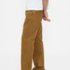 Avslappnade raka khakibyxor i utility-stil