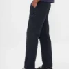 Avslappnade raka khakibyxor i utility-stil