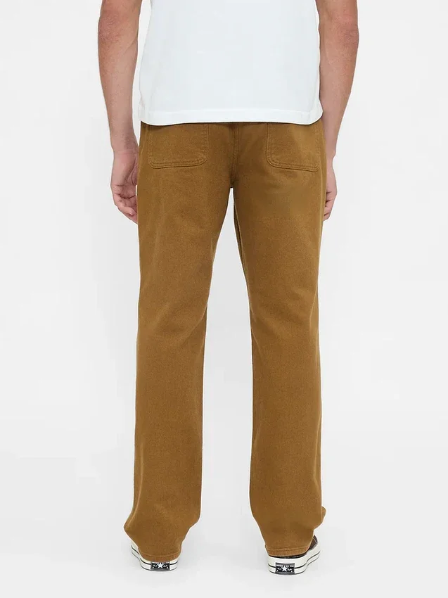 Avslappnade raka khakibyxor i utility-stil