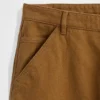 Avslappnade raka khakibyxor i utility-stil