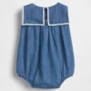 Baby Bodysuit i denim i sjömansstil
